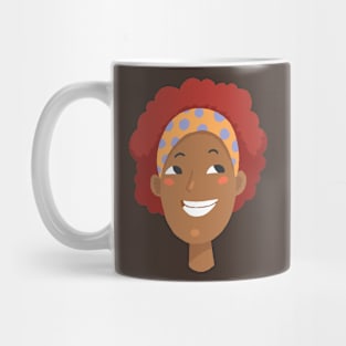 Black woman red hair avatar Mug